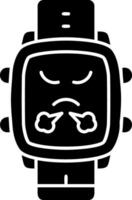 Steaming face solid dial watch vector