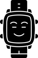 Happy relieved solid dial watch face vector