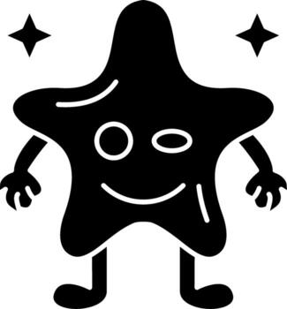 Flirty expression star solid vector