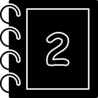 Solid Number Two Graphic Design vector