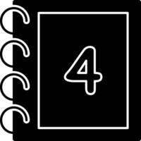 Solid Number Four Solid Design vector