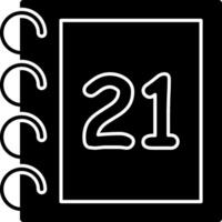 Solid Twenty One Number vector