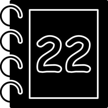 Solid Twenty Two Flat Count Graphic vector
