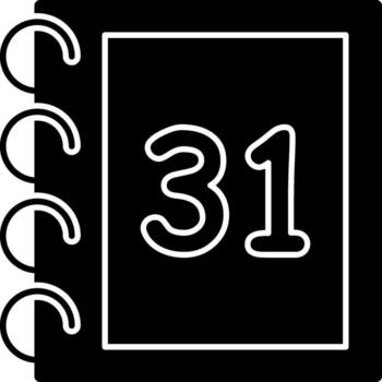 sólido treinta uno numérico Arte vector