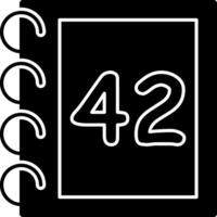 Solid Forty Two Flat Solid Icon vector