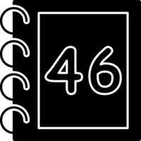 Solid Forty Six Art Number vector