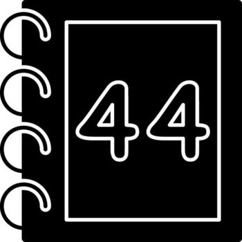 Solid Forty Four Solid Graphic Flat vector