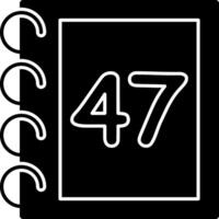 Solid Forty Seven Count Flat vector