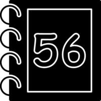 Solid Fifty Six Solid Flat Count Art vector