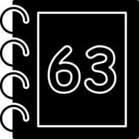 Solid Sixty Three Bold Flat vector