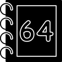Solid Sixty Four Graphic Count Illustration vector