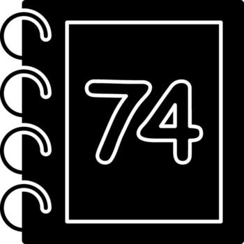 Solid Seventy Four Solid Flat Graphic vector