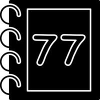 Solid Seventy Seven Flat Icon Count vector