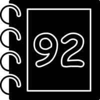 Solid Ninty Two Count Icon vector