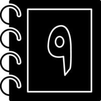 Solid Urdu Number Nine vector