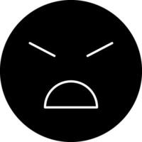 Persevering Face Emoji Solid Icon vector