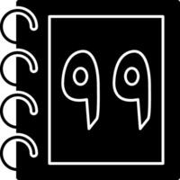 Solid Urdu Counting Ninty Nine Solid vector