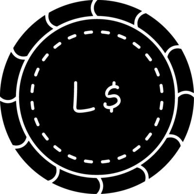 Liberian coin solid money icon