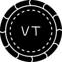 Vatu coin solid Vanuatu currency vector