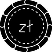 Zloty coin solid Polish currency vector