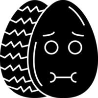 Nauseated Face Easter Egg Emoji Solid Graphic vector