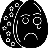 Detective Face Easter Egg Emoji Solid Art vector