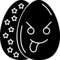 Mocking Face Easter Egg Emoji Solid Expression vector