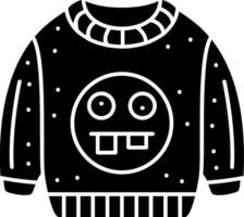 Ugly Face Emoji Sweatshirt Design Solid vector