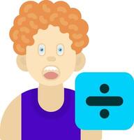 Divide Icon for Boys Learning Apps vector