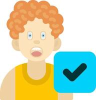 Tick Mark Icon for Boys Checklist vector