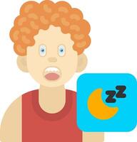 Sleep Icon for Boys Bedtime Routine vector