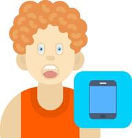 Smart Phone Icon for Boys Technology Use vector