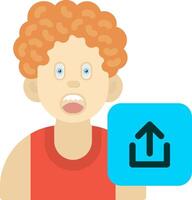 Upload Icon for Boys Cloud Sharing vector