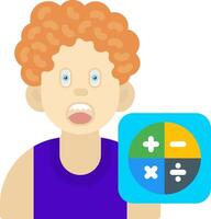 Calculator Icon for Boys School Tool vector