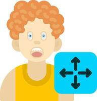 Move Icon for Boys Swipe Action vector