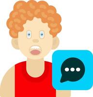 Chat Icon for Boys Messaging App vector