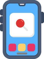 Colourful pin symbol for mobile application interface vector