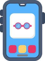 Colourful eyeglasses for visual app settings vector