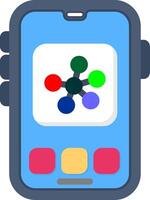 Colourful network icon for mobile connectivity status vector
