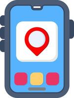 Colourful location symbol for GPS map application vector