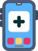 Colourful add button for mobile UI design vector