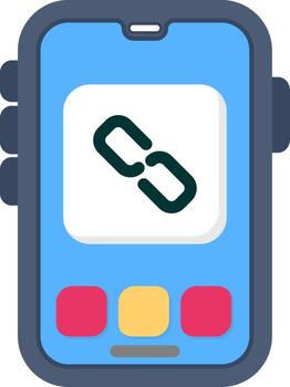 Colourful unlink icon for disconnect or remove option vector