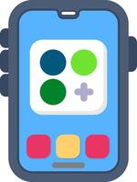 Colourful mobile app icon for smart phone usage vector