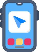Colourful arrow icon for smart phone navigation menu vector