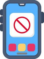 Colourful ban icon for restriction or block features vector