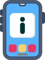 Colourful info icon for help section in applications vector