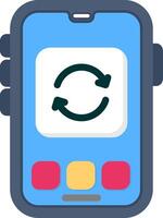 Colourful recycle icon for smart phone cleanup tools vector