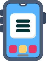 Colourful menu icon for smart phone application vector
