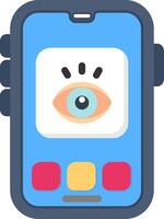 Colourful view icon for visibility toggle in app vector