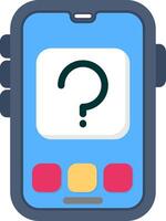 Colourful question icon for help or FAQ in app vector